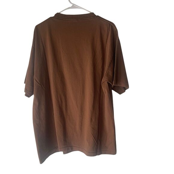 Alore USA Size XL Vintage 90s Native Eagle Feathers Brown Short Sleeve T Shirt - Picture 4 of 7